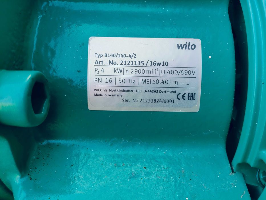 Pompa wody Wilo , chiller