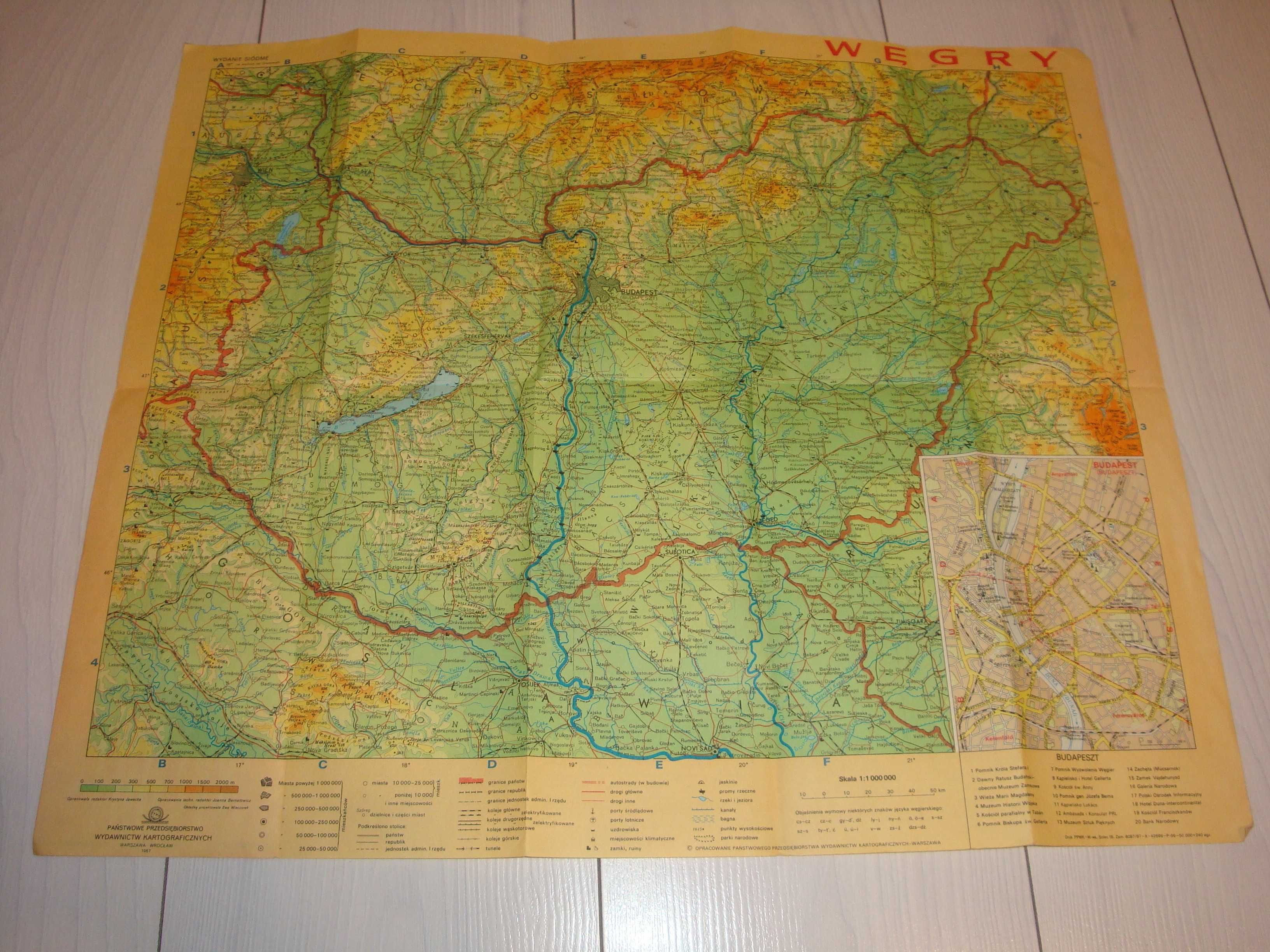 Mapa przeglądowa Europy Węgry