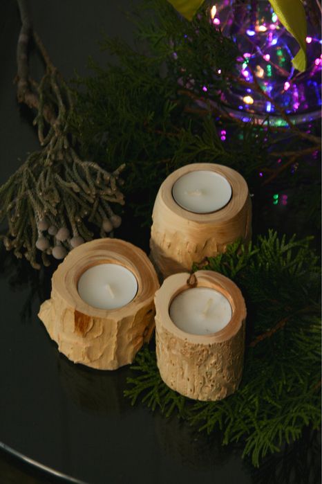 Підсвічники, свічники з дерева