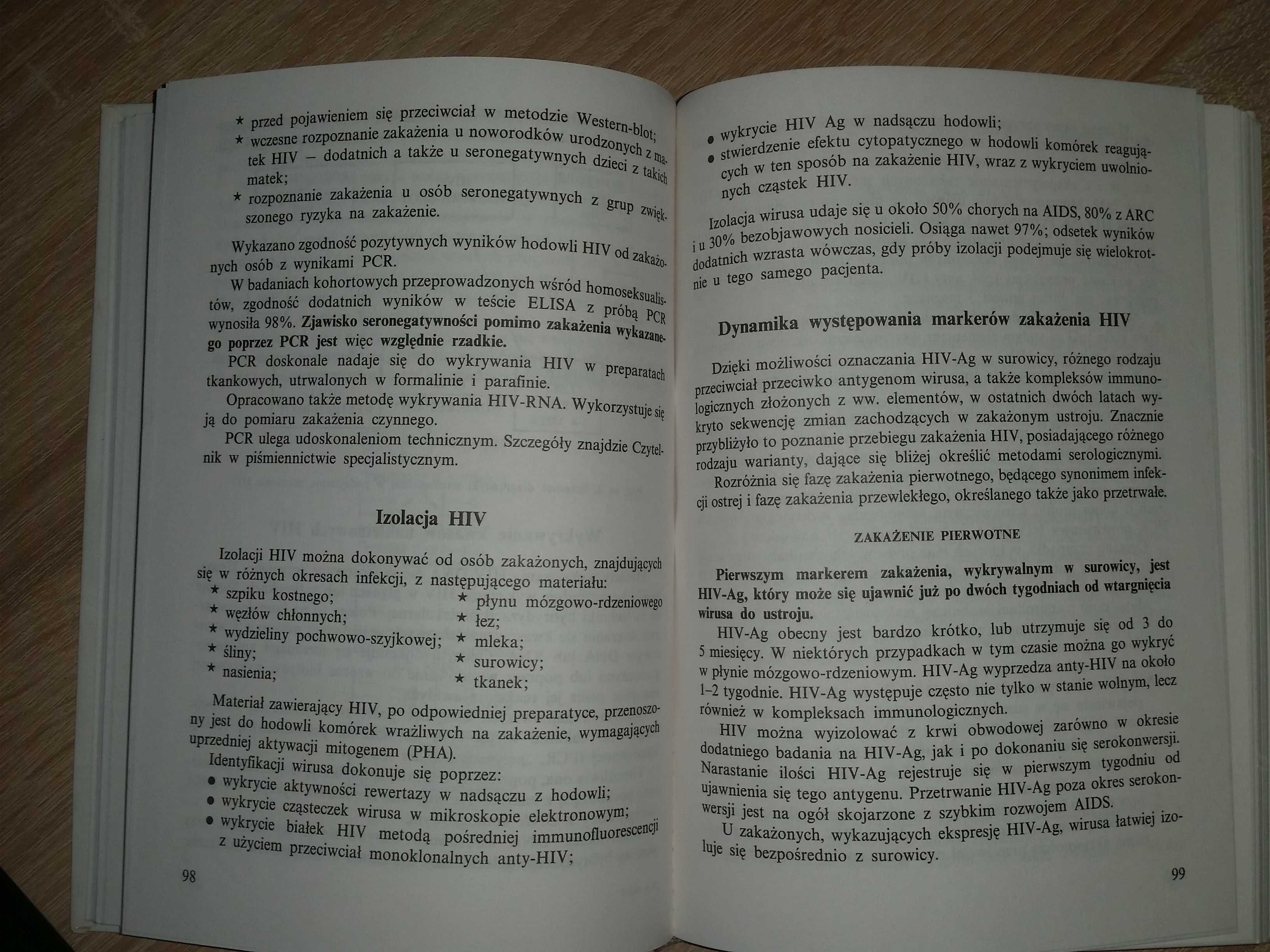 AIDS epidemiologia patogeneza klinika leczenie książka medyczna