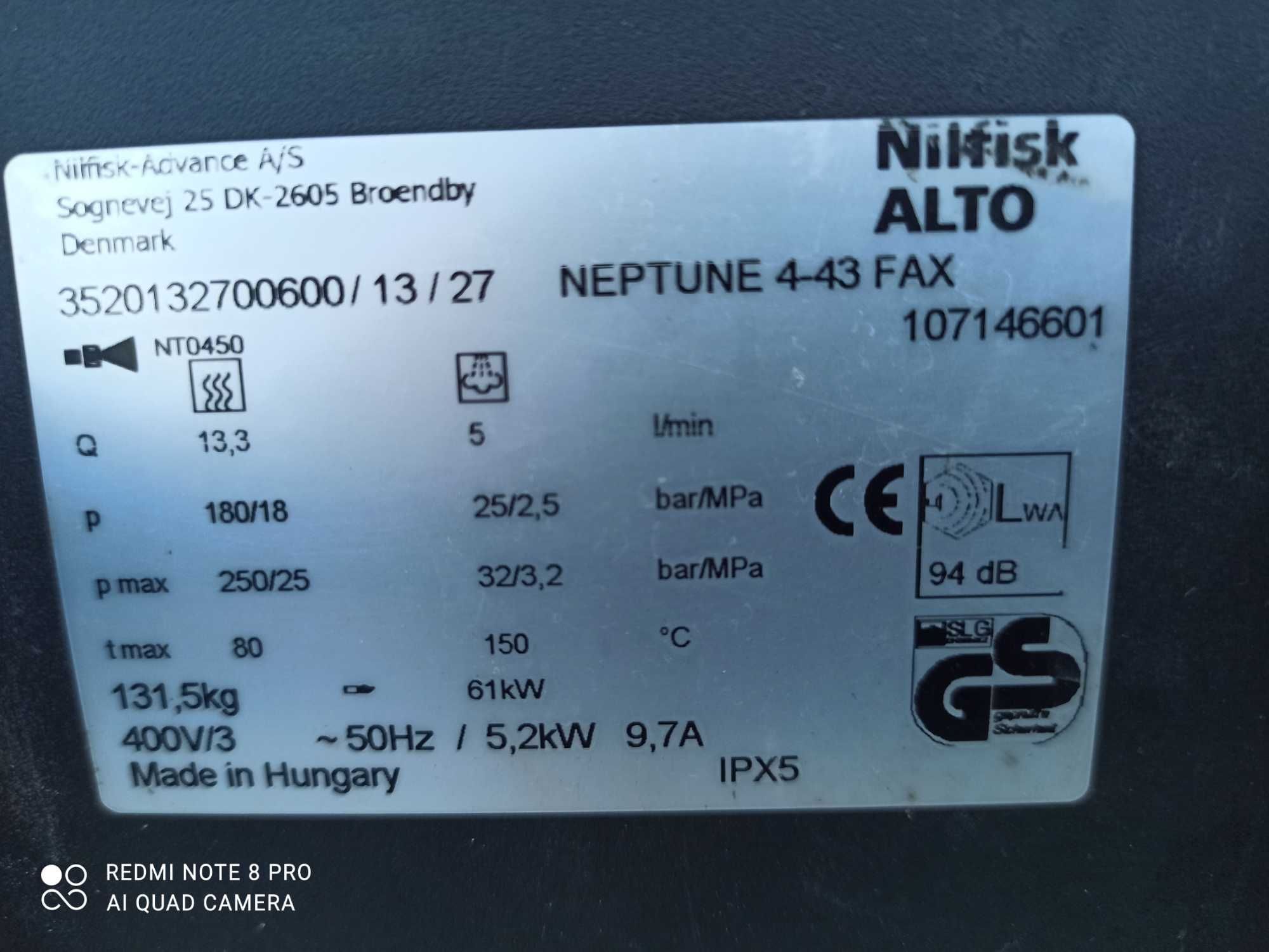 Myjka ciśnieniowa Nilfisk Alto Neptun 4