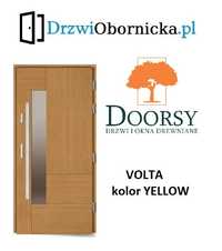 Drzwi DOORSY VOLTA drewniane zewnętrzne wejściowe 100mm grubości