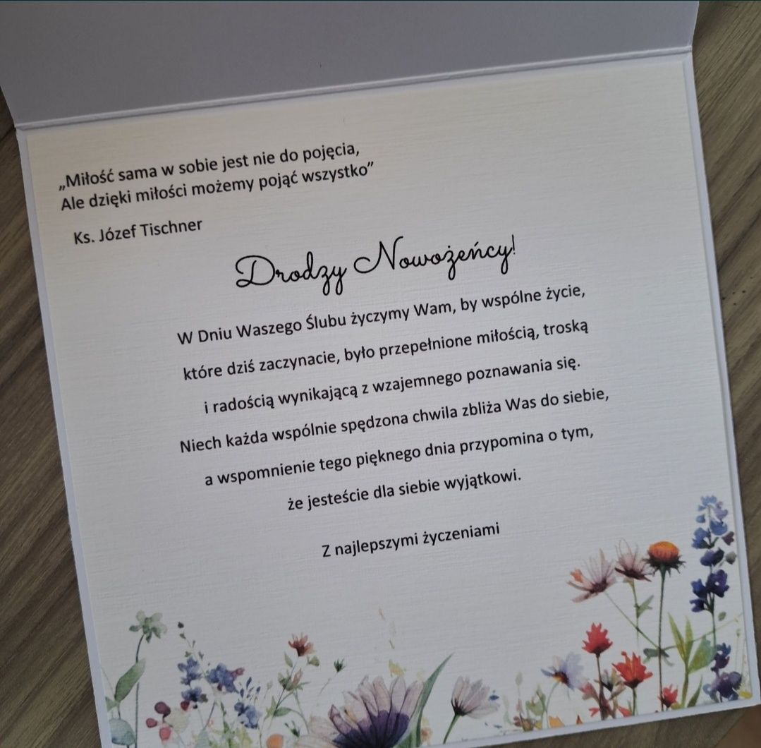 Personalizowana kartka ślubna