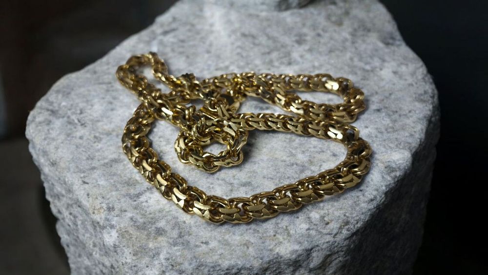 NA LEWARA efektowny męski łańcuch złoty pr 585 waga 147,6 g 63 cm