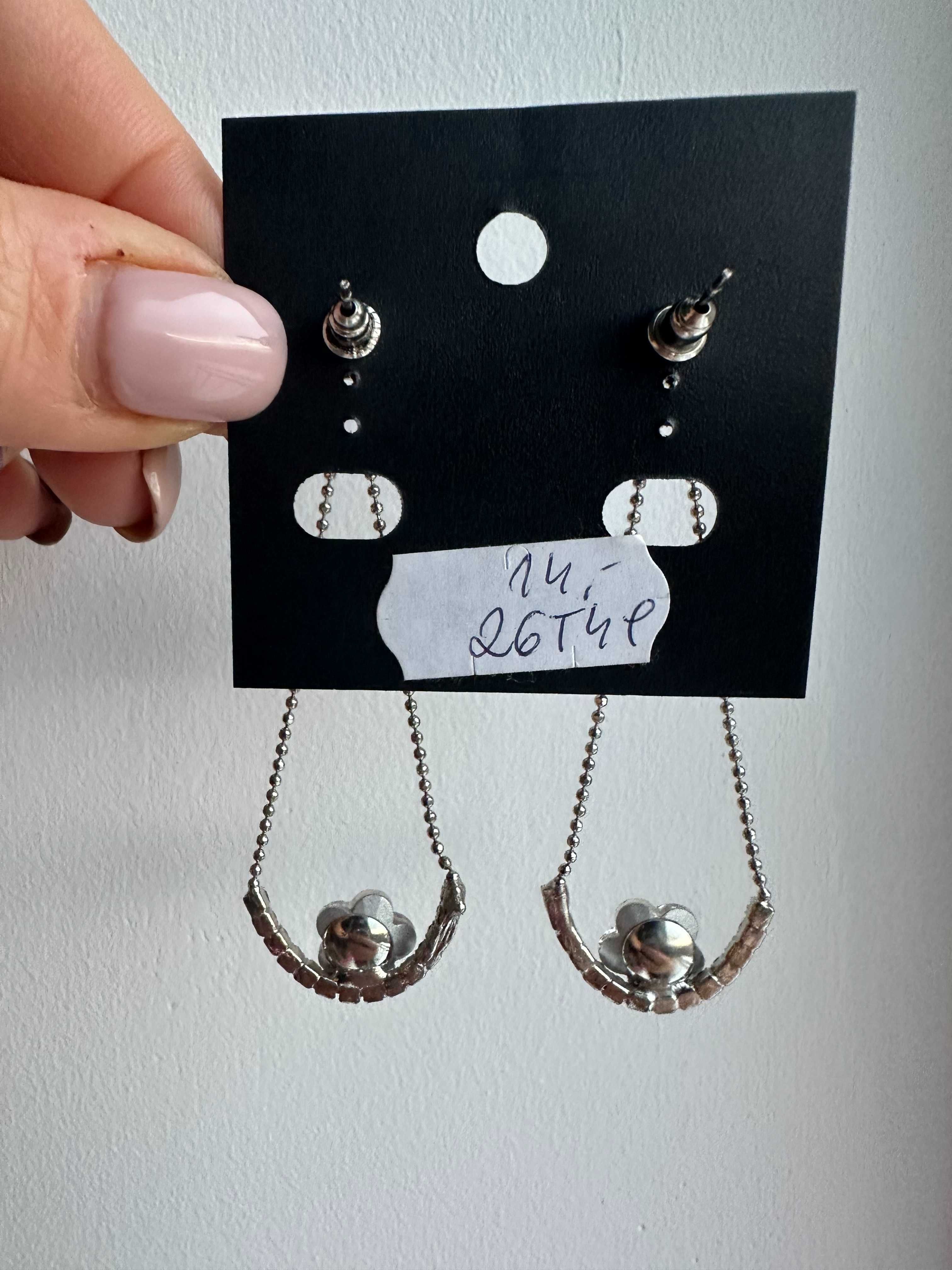Kolczyki wiszące Nowe z metką Fashion Earrings ze srebrnymi cyrkoniami
