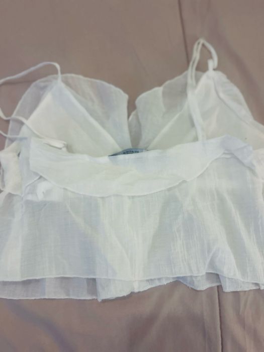 Top branco Zara, tamanho S