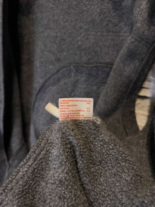 Kamizelka Polarowa Fjallraven Vest Bezrękawnik Vintage Duże Logo Szara