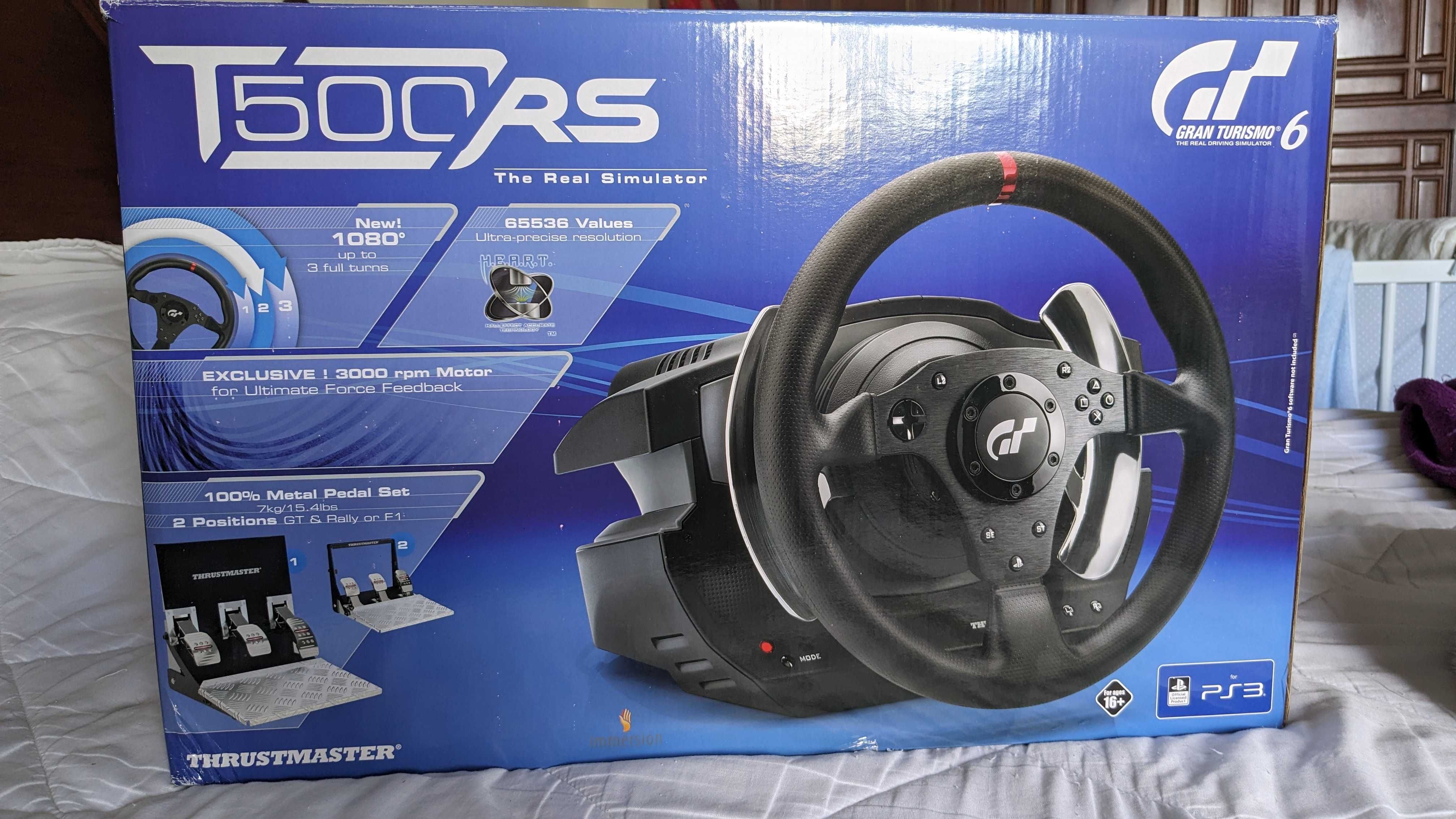 Volante e Pedais Thrustmaster T500 RS - PC / PS3 / PS4 / PS5