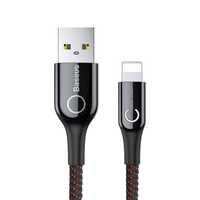 Baseus C-Shaped Light Intelligent Power-Off Lightning Cable 2.4A (1m)