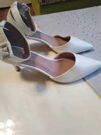 New look - białe buty slubne - szpilki 38