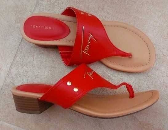 Klapki Tommy Hilfiger r. 36 ze skóry naturalnej