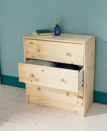 2 x Chest of 3 drawers, pine - IKEA hack