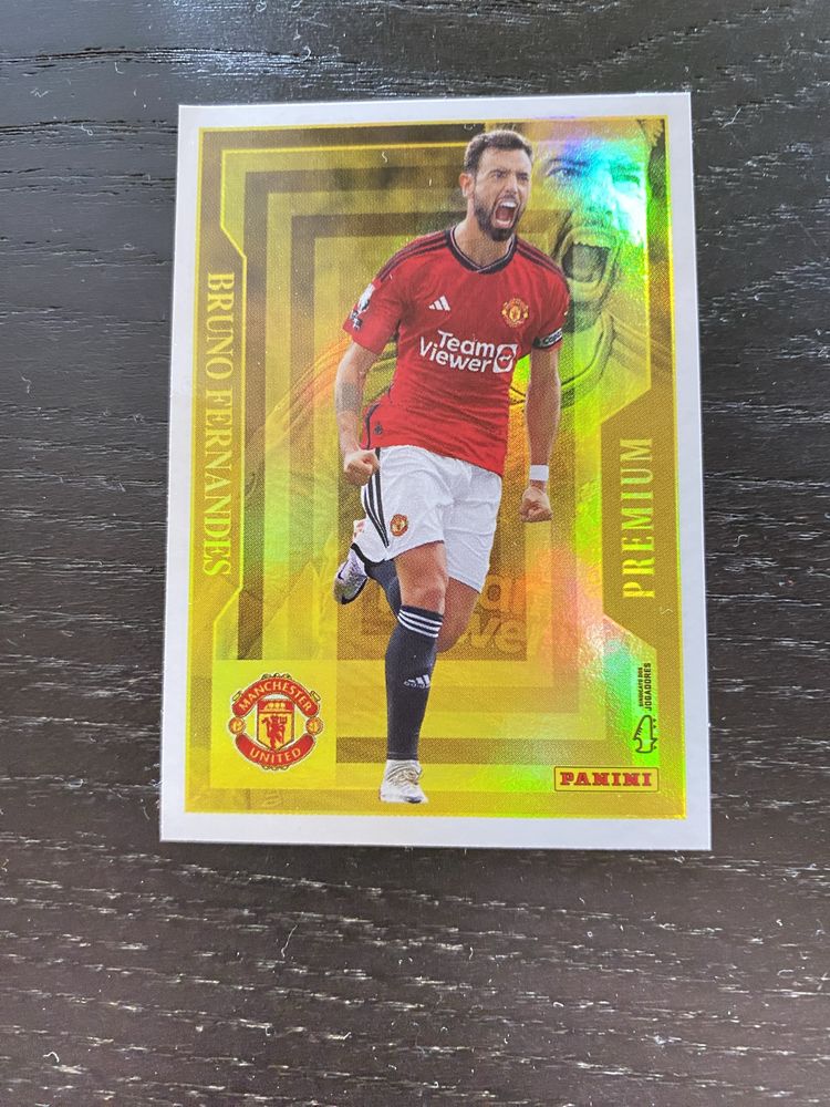 Cromo Bruno Fernandes Panini Sticker Premium manchester united