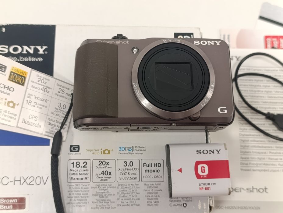 Aparat cyfrowy SONY G Cybershot DSC-HX20V 18mp GPS zoom x20 fullHD