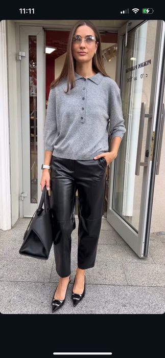 Брюки з еко шкіри joleen