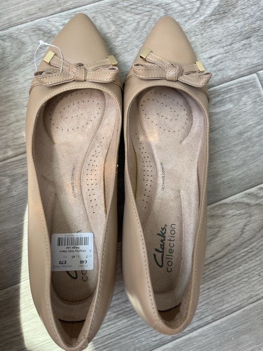 Туфлі Clarks  Keply HoIIy Warm колір бежевий розмір 40-41