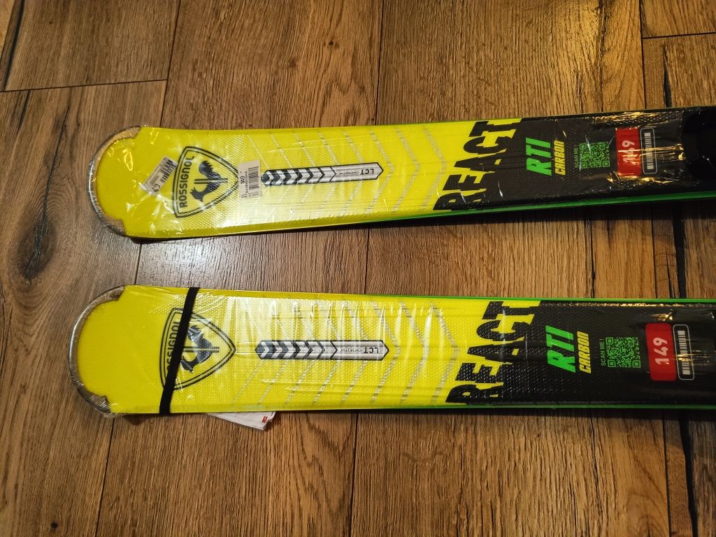 Nowe narty zjazdowe 149cm Rossignol React Rti Carbon wiązania NX 12