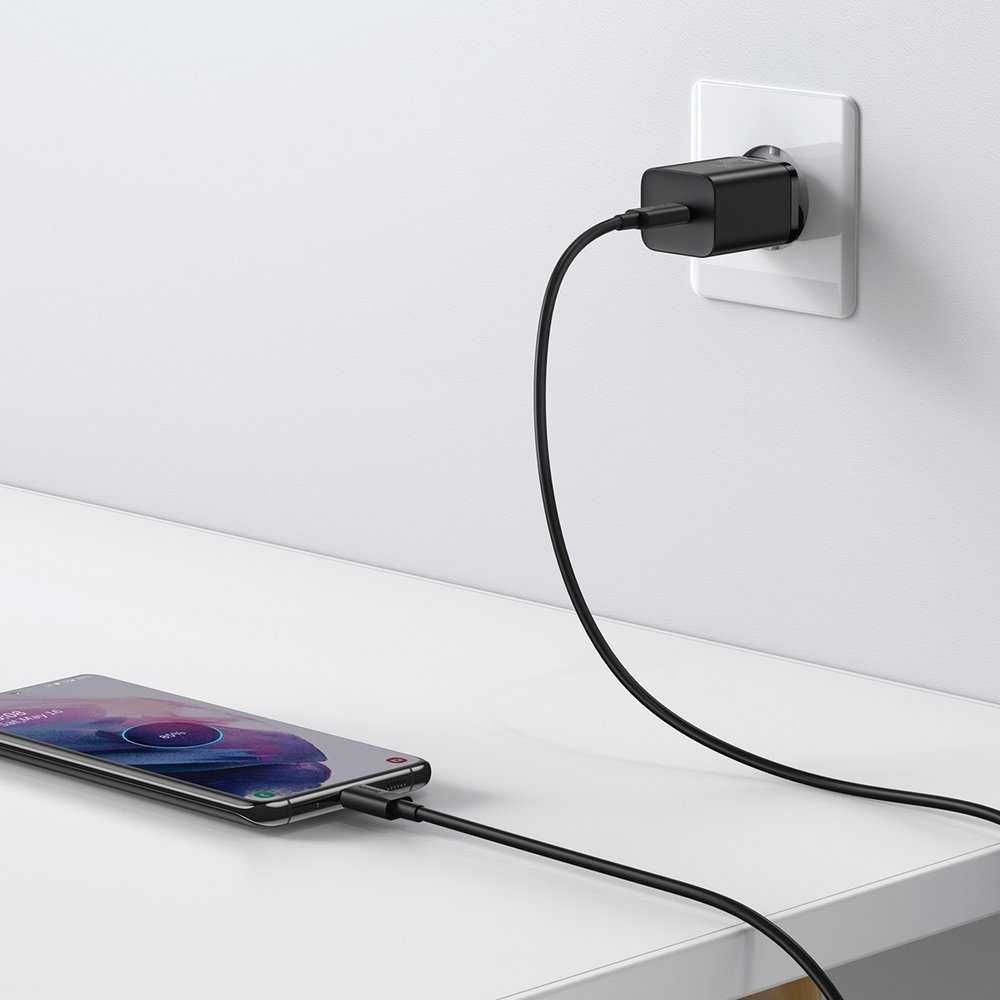 Baseus ładowarka sieciowa QC 3.0  25W 3A Kabel USB Typ C USB Typ C 3A
