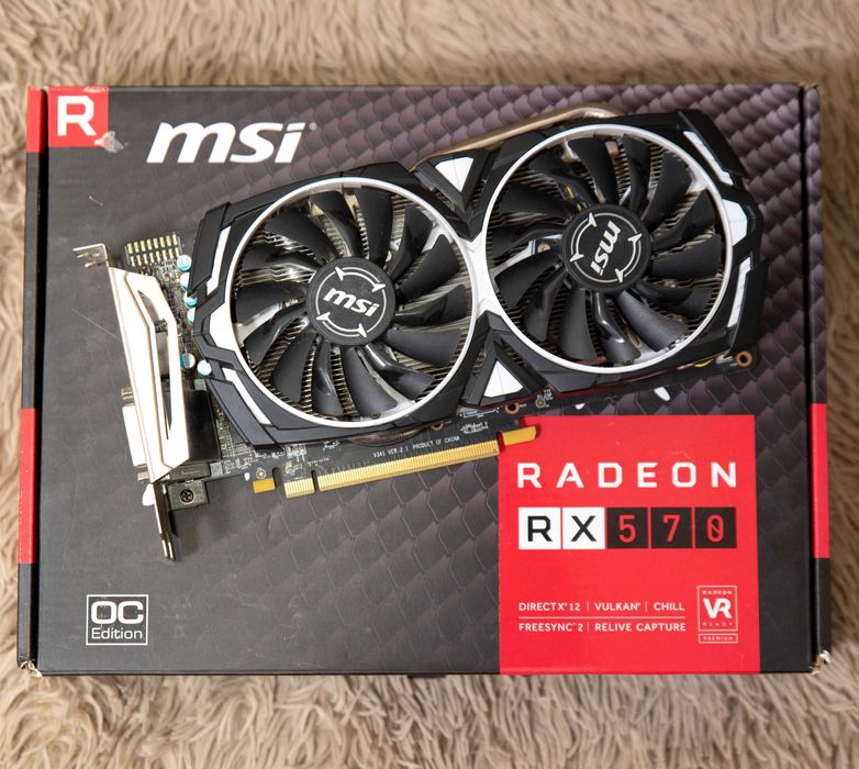 Відеокарта MSI Radeon RX 570 Armor 4GB OC (GDDR5) | Повний комплект