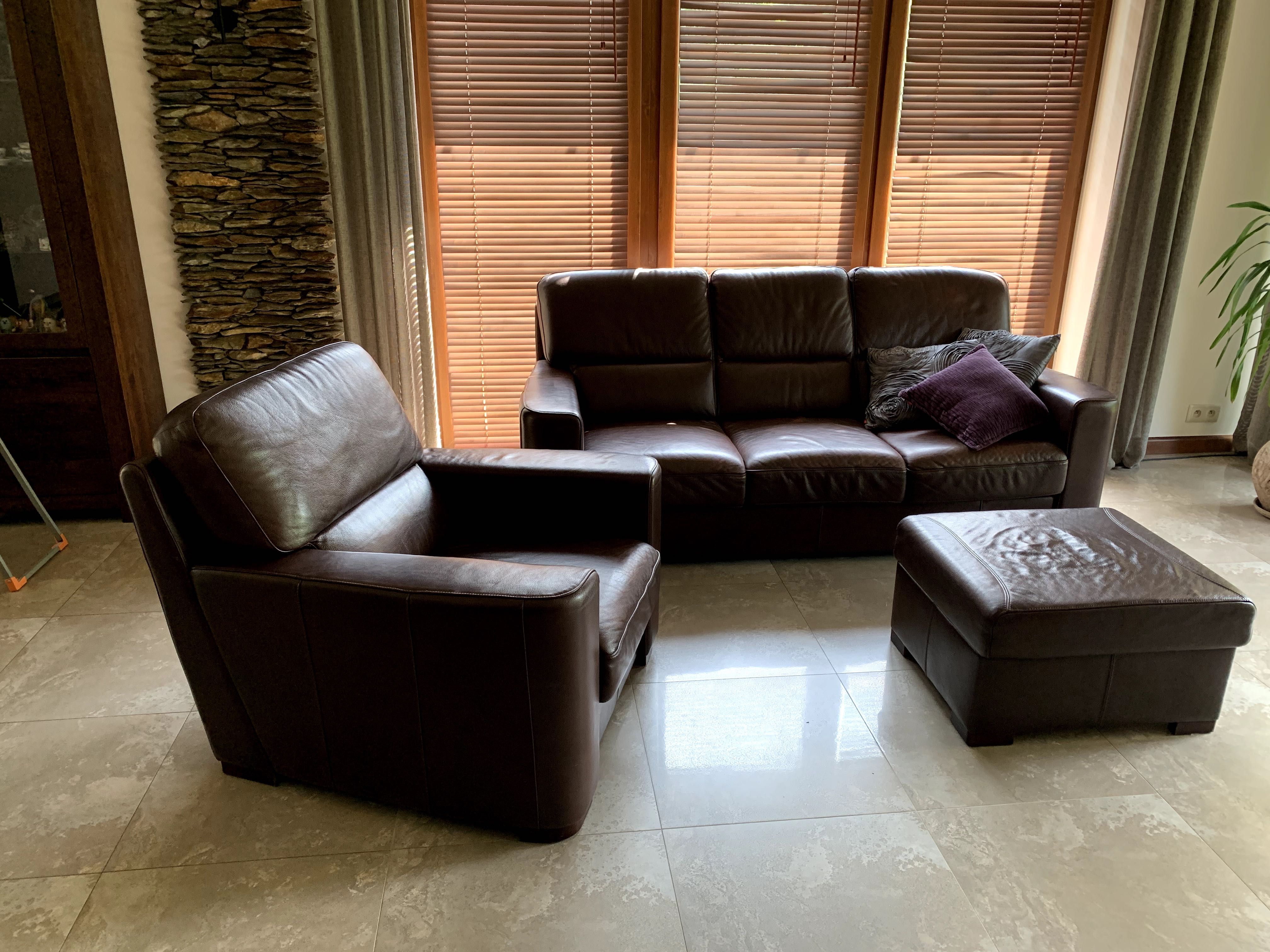 Sofa, fotel - skórzane  firmy KLER