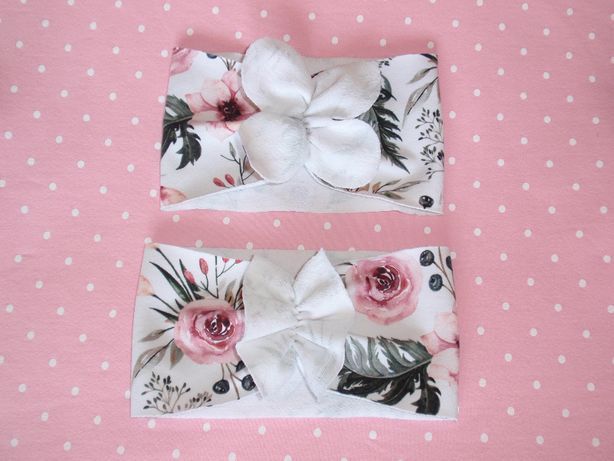 Szeroka opaska na głowę dziecięca ~~ turbanowa ~~ hand made