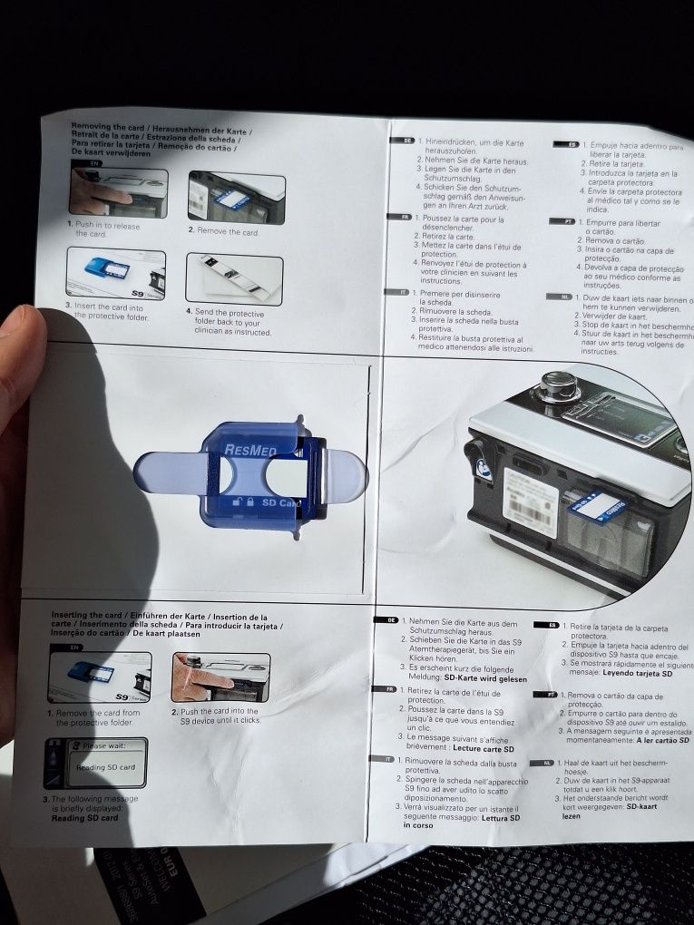 CPAP, Сипап апарат Resmed s9, підтримка дихання, допомога при апное