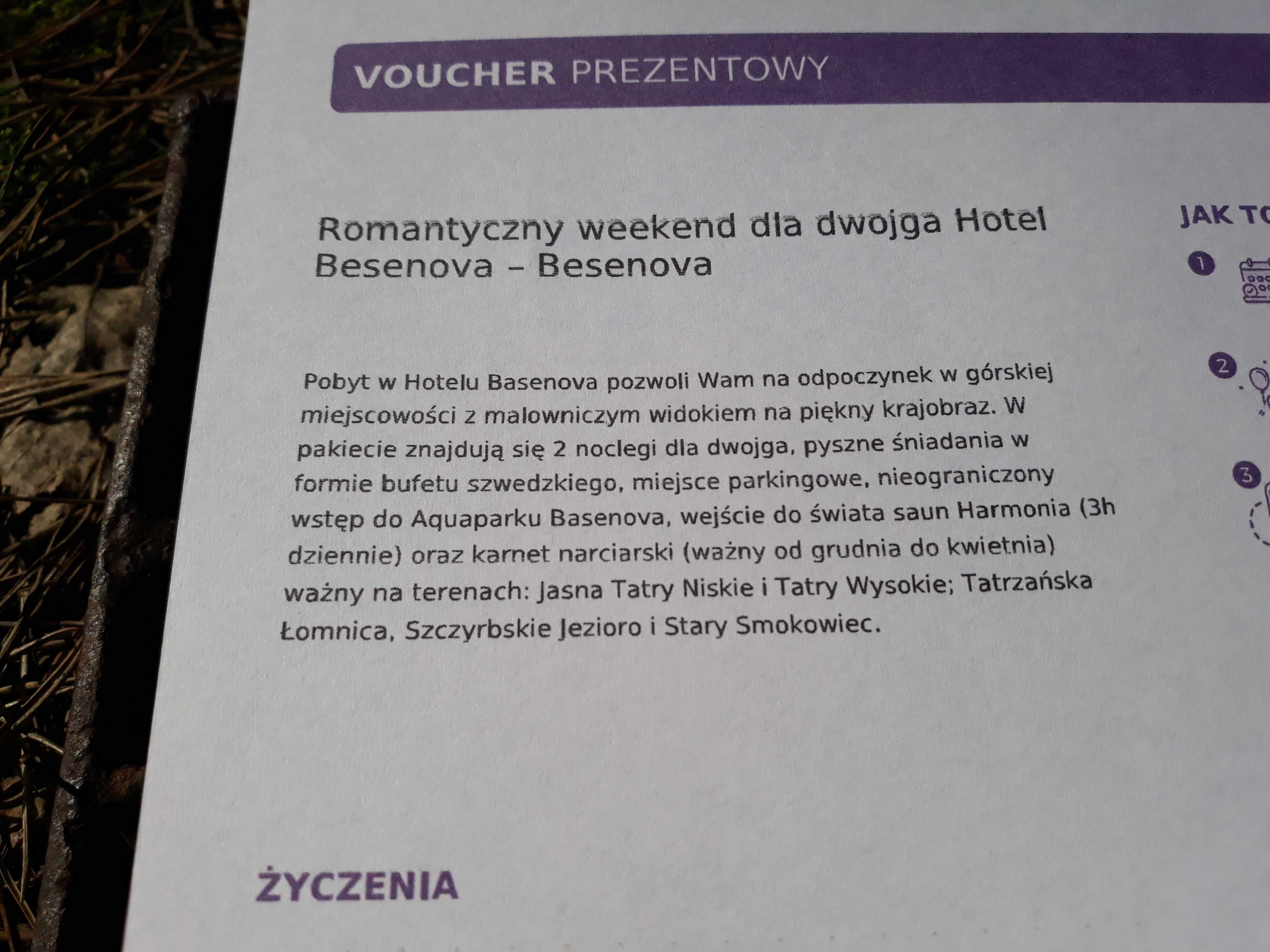 Weekend dla dwojga Hotel termy Besenova Słowacja Voucher Aquapark