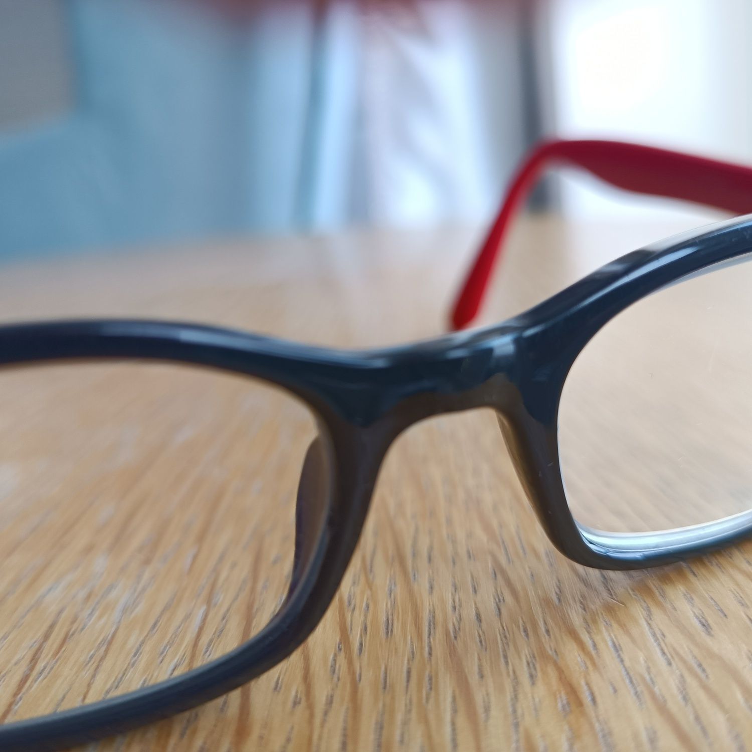 Oprawki, okulary dziecięce korekcyjne czarno-czerwone