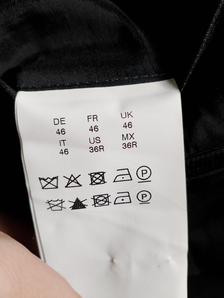 Czarna Wełniana Marynarka BOSS Hugo Boss Extra Slim Fit