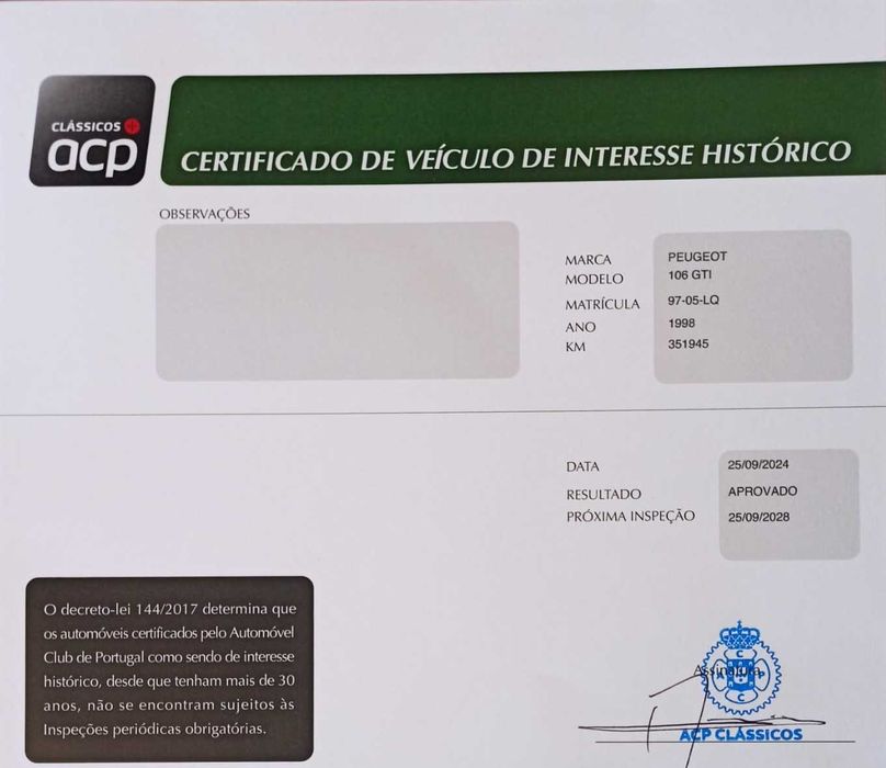Peugeot 106 1.6 16v GTI 1998 (certificado ACP)