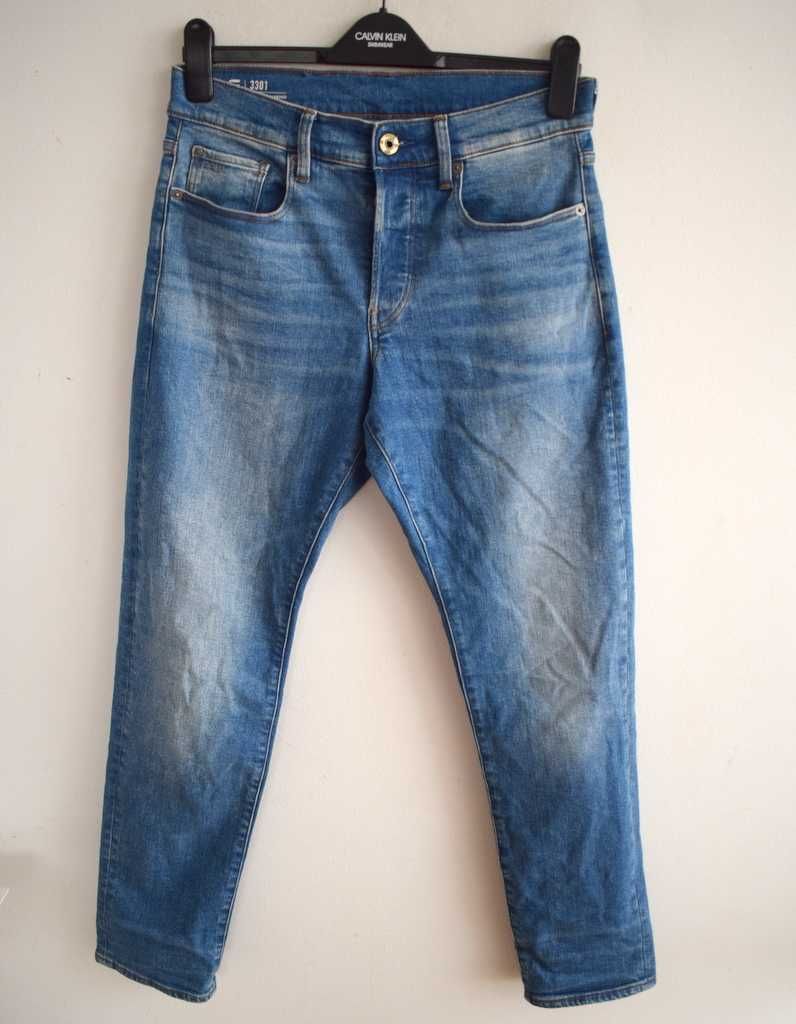 G-star Raw 3301 regular tapered w28 l30 s spodnie jeansy
