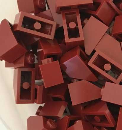 Lego 3040 Daszek 1x2 D. Red 10 szt. Nowe Promocja
