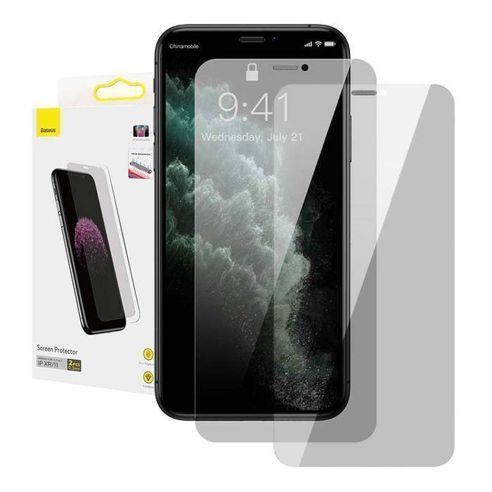 Szkło hartowane z filtrem prywatyzującym 0.3mm Baseus do iPhone XR