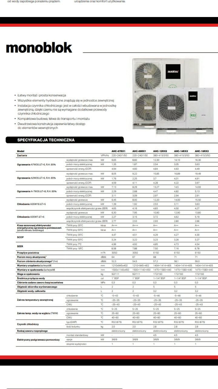 Pompa Ciepła Auratsu 16 kw