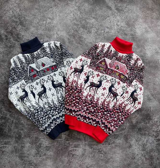 Чоловічий Новорічний светр|Світер з Оленями |Новогодний свитер