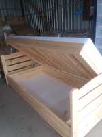 Łóżko drewniane sosna z materacem nowe