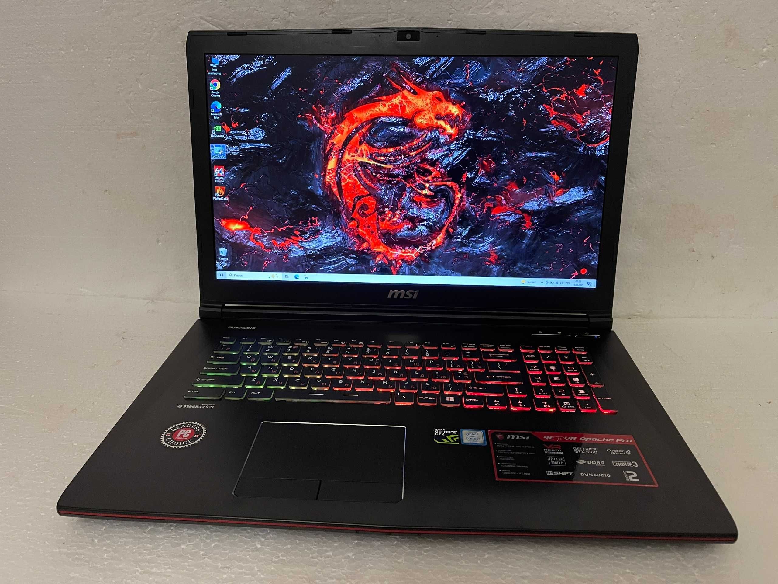 17.3" Экран!! Игровой MSI GE72  /Core i7/ 32 RAM/ GTX 1060/ СТАЛКЕР 2