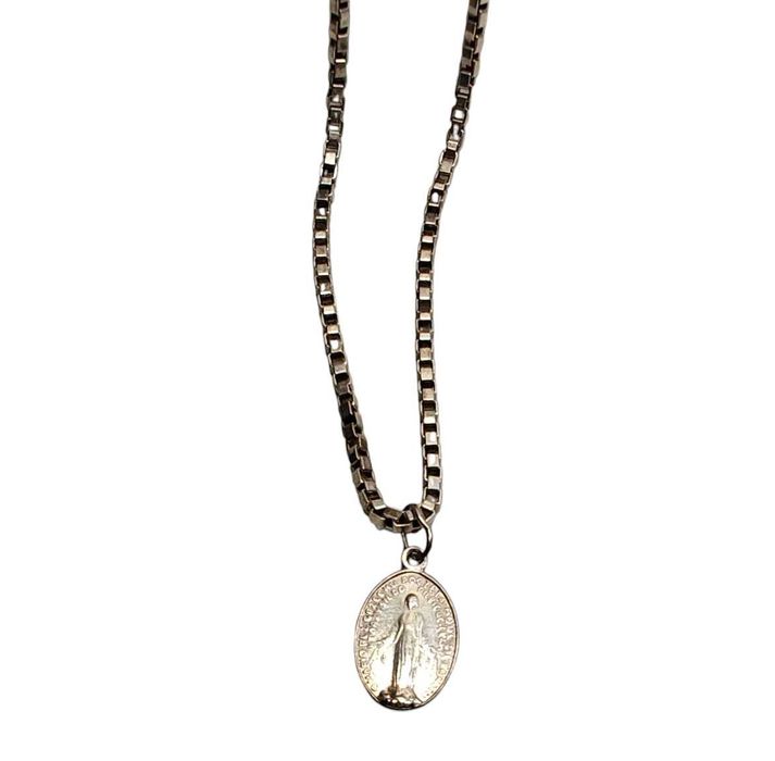 Srebrny łańcuszek z medalikiem 11,28G