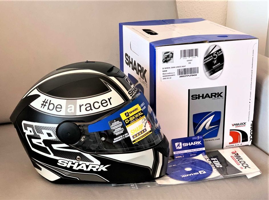 Capacete NOVO Shark D-Skwal Sam Lowes 28% Desconto+Pinlock. Tamanho XS