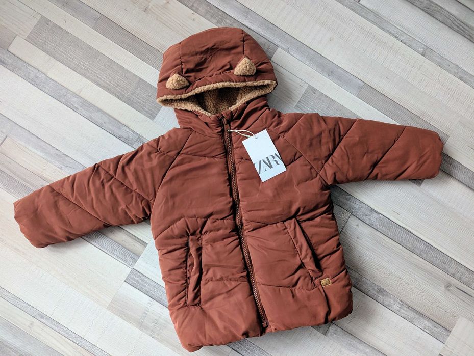 Nowa kurtka na zimę miś karmelowa rozm. 104 Zara
