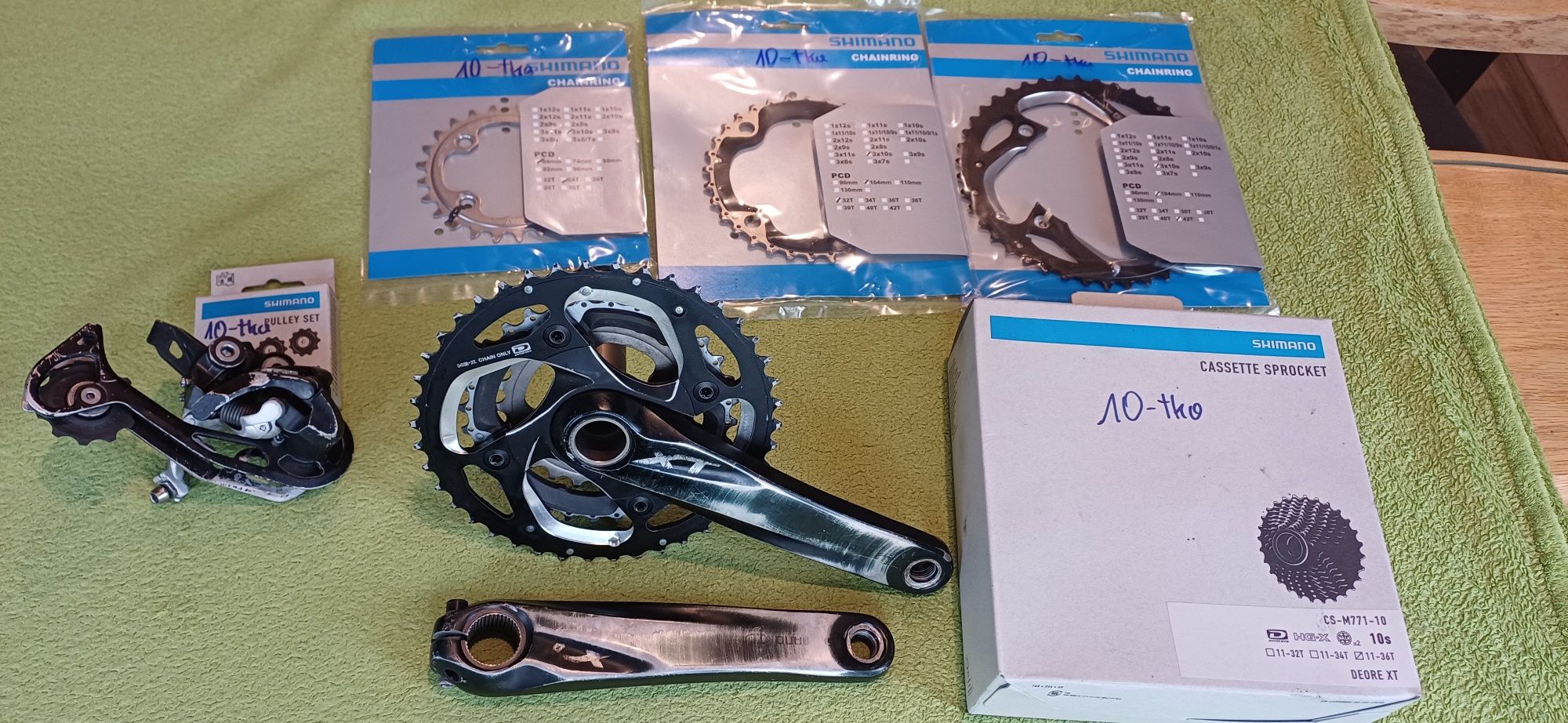 Shimano XT 3x10 grupa Używane z Nowymi częściami