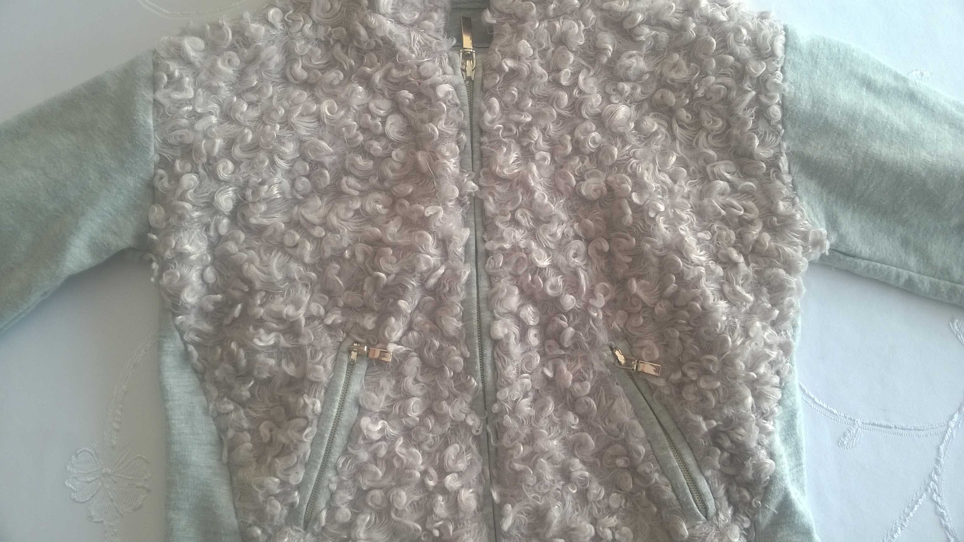 bluza bawełna mayoral z kapturem szara baranek rozmiar 98
