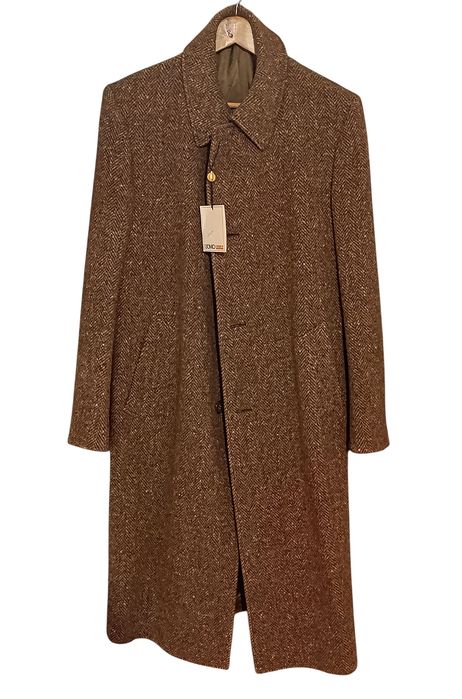 Sobretudo Masculino 100% Lã Virgem – Padrão Herringbone