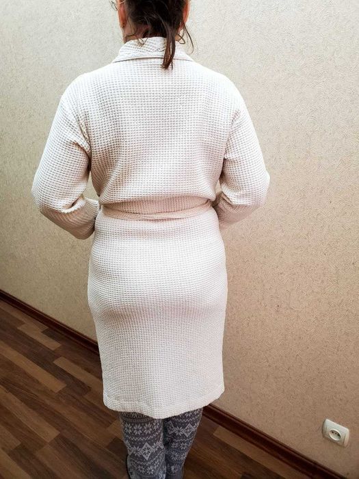 Халат унісекс кремовий, розмір "М/L"