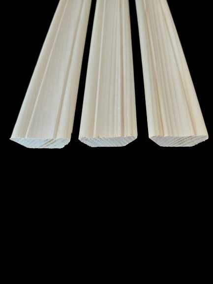ćwierćwałek drewniany 25mm x 25mm sufit podłoga wklęsły frez listwa