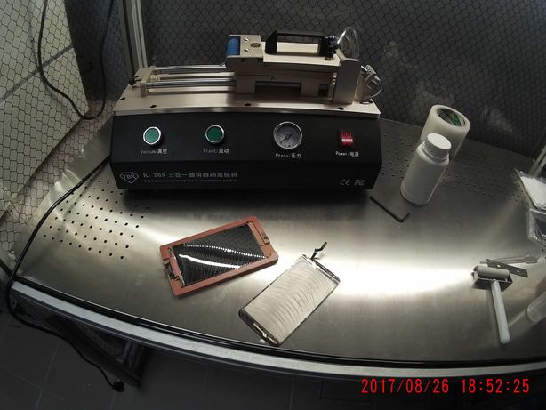 Automat podciśnieniowy laminator TBK K-768,wymiana szybki,naprawa LCD