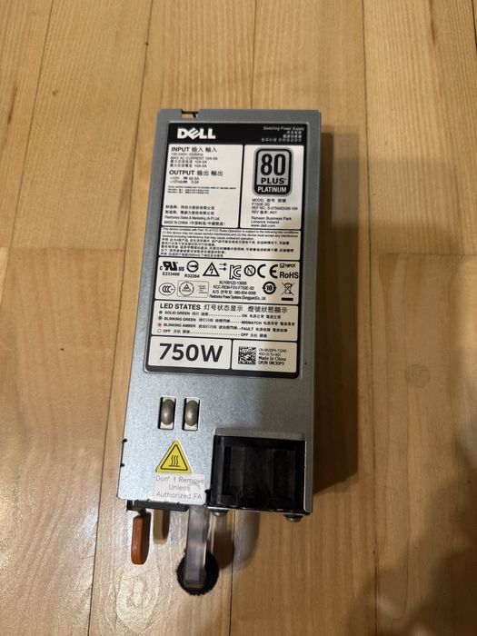 Zasilacz Dell 750W N30P9 do R520 R620 R720 R820 R920 T320 T420 T620