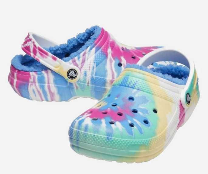 Утеплені крокси Crocs Classic Tie-Dye Lined Clog - від 20/21 до 38/39