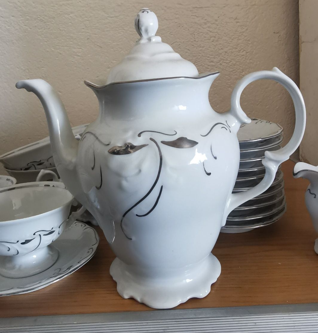 Serwis kawowy, porcelana Wałbrzych
