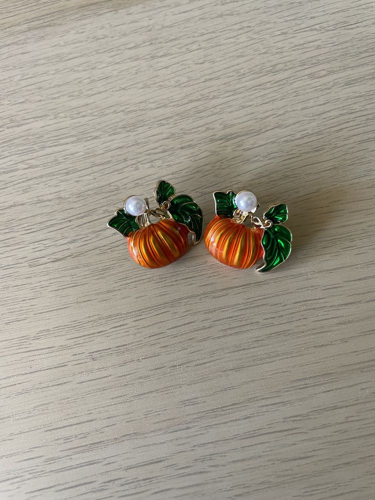 Kolczyki jesień, dynie, halloween
